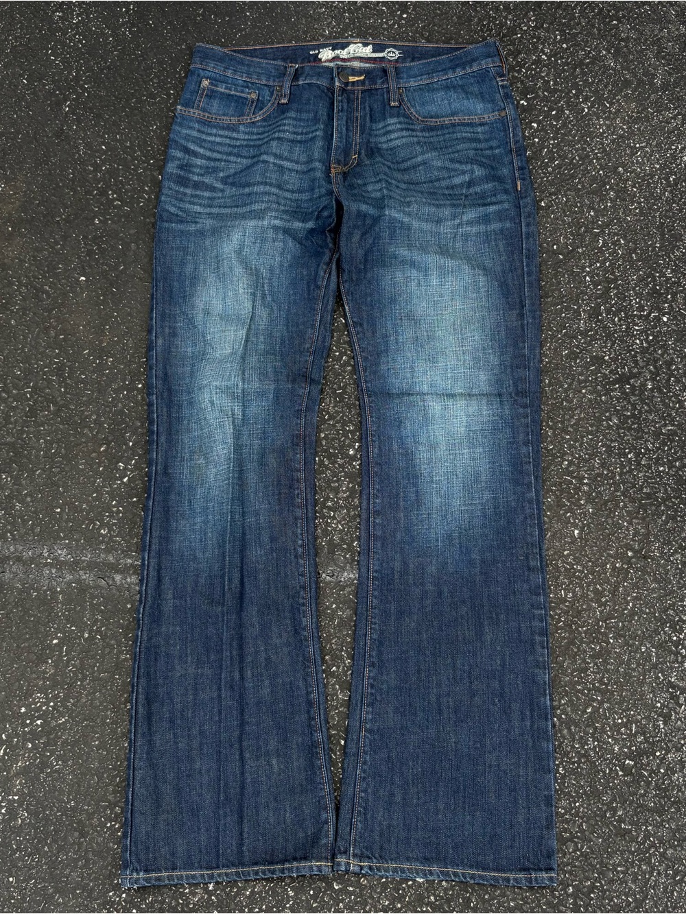 Y2K 2000s Old Navy Dark Wash Blue Denim Bootcut Jeans Size 34x36 (34x34) Western